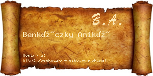 Benkóczky Anikó névjegykártya